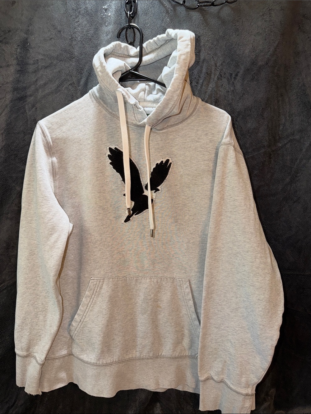 American Eagle Gray Graphic Hoodie